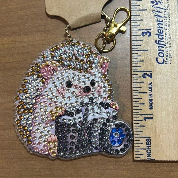 Camera hedgehog keychain - Picture 1 of 3